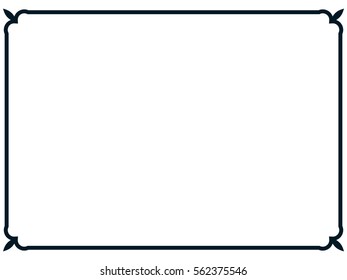 Frame border line page vector vintage simple horizontal