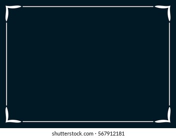Frame border line page vector horizontal banner