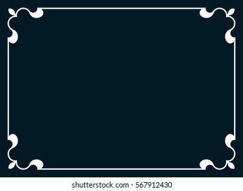 Frame border line page vector horizontal banner
