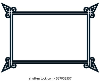 Frame border line page vector vintage simple banner