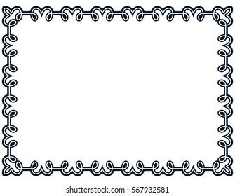 Frame border line page vector vintage simple banner