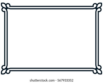 Frame border line page vector vintage simple banner