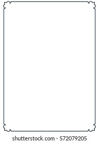 Frame border line page vector vintage simple