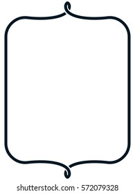 Frame border line page vector vintage simple