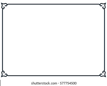 Frame border line page vector vintage simple