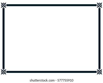 Frame border line page vector vintage simple