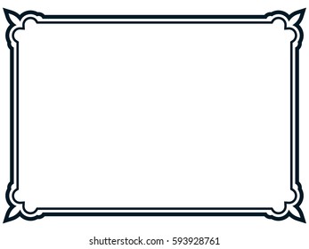 Frame border line page vector vintage simple banner