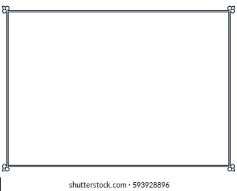 Frame border line page vector vintage simple banner