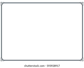 Frame border line page vector vintage simple banner