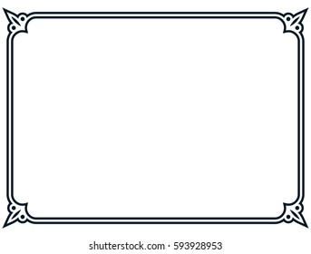 Frame border line page vector vintage simple banner