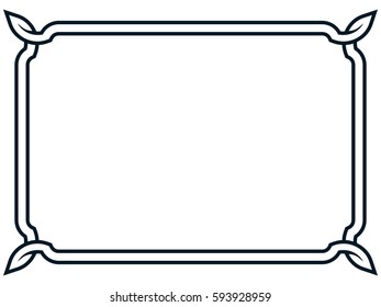 Frame border line page vector vintage simple banner