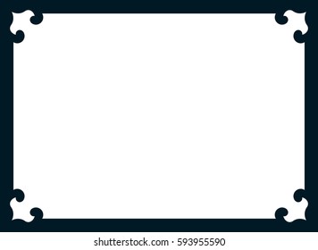 Frame border line page vector simple banner