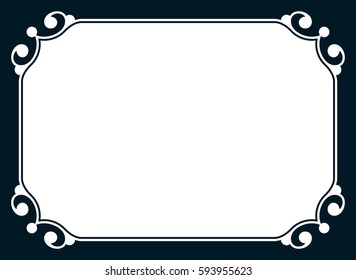 Frame border line page vector simple banner