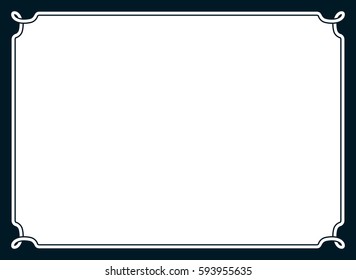 Frame border line page vector simple banner