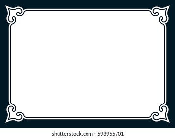Frame border line page vector simple banner