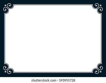 Frame border line page vector simple banner