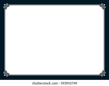 Frame border line page vector simple banner