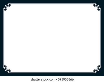 Frame border line page vector simple banner