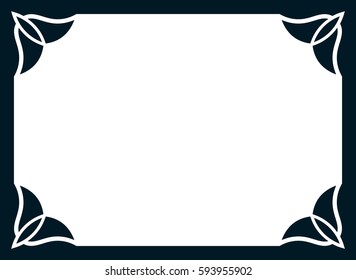 Frame border line page vector simple banner