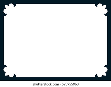 Frame border line page vector simple banner