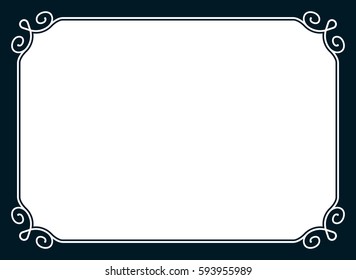 Frame Border Line Page Vector Simple Banner