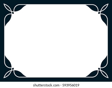 Frame Border Line Page Vector Simple Banner