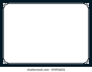 Frame border line page vector simple banner