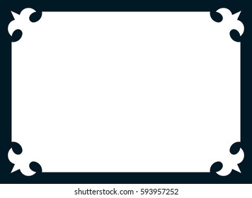 Frame border line page vector simple banner