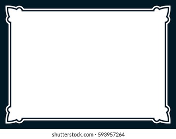 Frame border line page vector simple banner