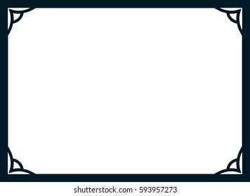 Frame border line page vector simple banner