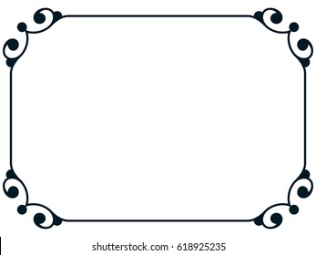 Frame border line page vector vintage simple