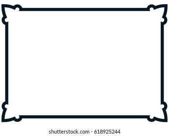 Frame border line page vector vintage simple