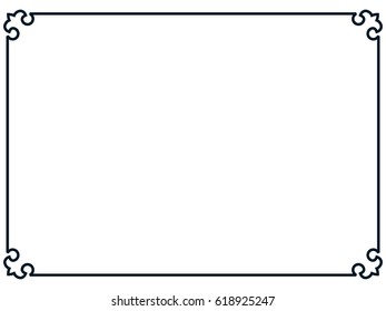 Frame border line page vector vintage simple