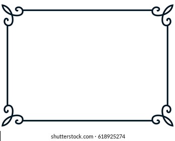 Frame border line page vector vintage simple