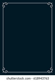 Frame border line page vector book cover