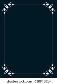 Frame border line page vector book cover