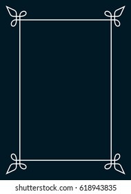 Frame border line page vector book cover