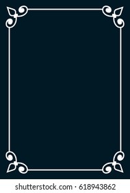 Frame border line page vector book cover