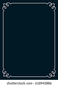 Frame border line page vector book cover