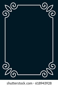 Frame border line page vector book cover