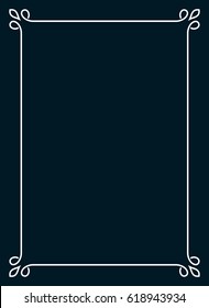 Frame border line page vector book cover