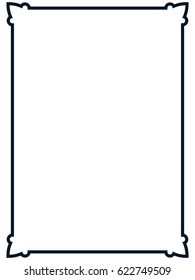 Frame border line page vector vintage simple