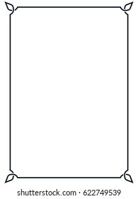 Frame border line page vector vintage simple