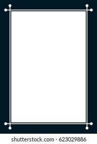 Frame border line page vector simple cover