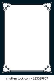 Frame border line page vector simple cover