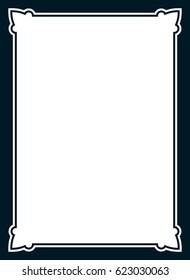 Frame border line page vector simple cover