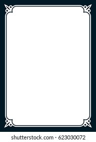 Frame border line page vector simple cover