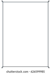 Frame border line page vector vintage simple