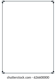 Frame border line page vector vintage simple