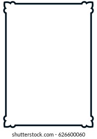 Frame border line page vector vintage simple